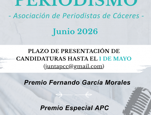 La Asociación de Periodistas de Cáceres convoca la tercera edición de su Premio de Periodismo para reconocer trayectorias profesionales de referencia